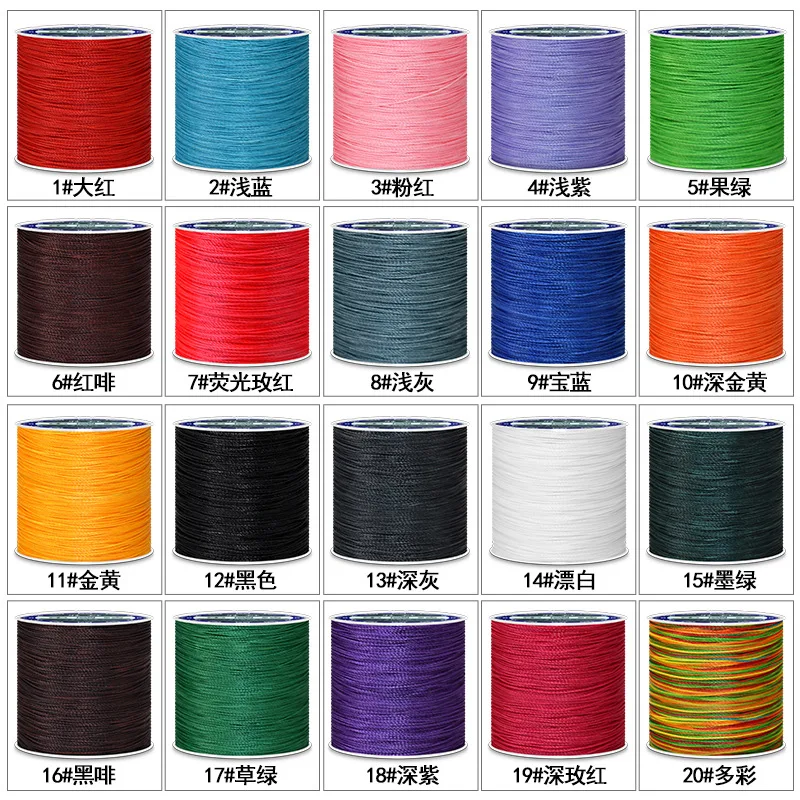 

0.4mm 0.5mm 0.6mm Thread Cord Polyester Waxed Line Leather Craft Sewing for DIY Jewelry Bracelet Necklace Bead Accessories
