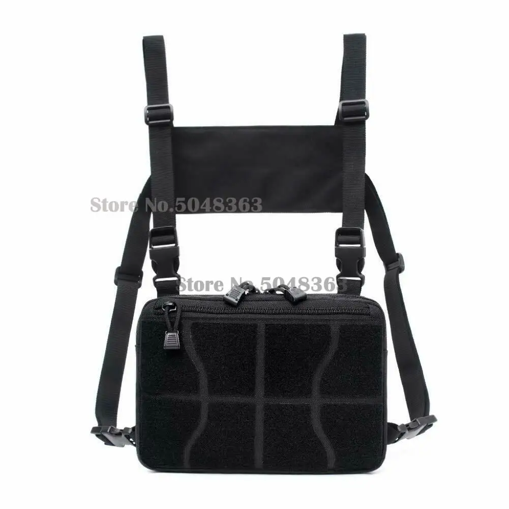 Tactical Adjustable Combat Chest Rig Bag Men's Outdoor Shoulder Front Pack Tools Pouch Outdoor Hunting Camping Waist Packs