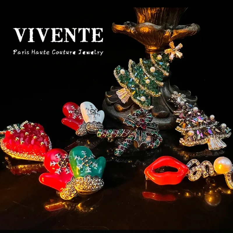 

HQ Роскошные жемчужные броши в виде рождественской елки для женщин, нежная винтажная брошь высокого качества, булавка, ювелирные аксессуары, подарки для девочек