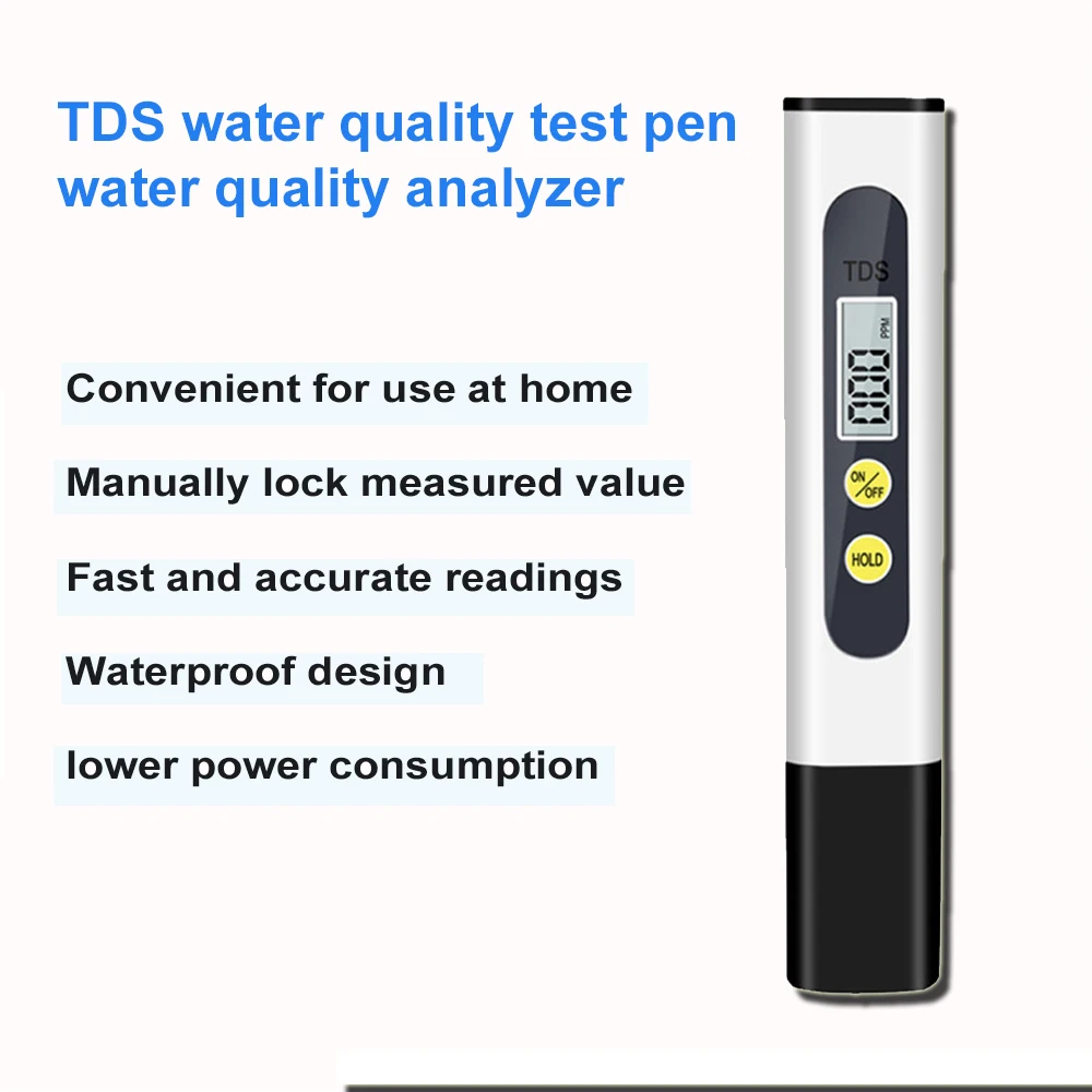 0-9990ppm Tds Meter Digital Water Tester Kits for Drinking Water  for Home Tap Water Quality Test Meter Measuring Tool Accessory