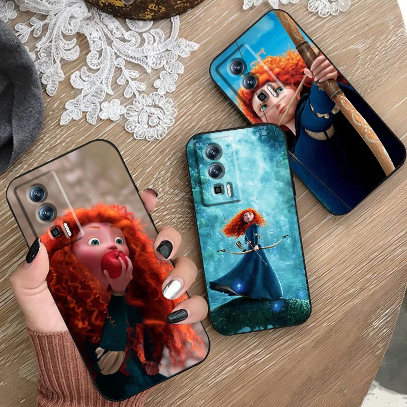 

Disney Princess Merida For Xiaomi Redmi 9A 9C 9AT 10C 9 9T 10 12C 13C A3 12 K60 A1 K50 K40 5G Black Soft Phone Case