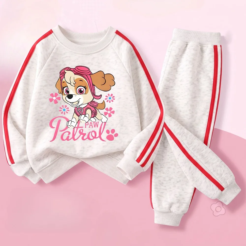 Autumn Winter Girls Fashion Cute Hoodies Long Pant Two Piece Sets Kids Casual Tracksuits Children Sport Tracksuit Pullover Suit