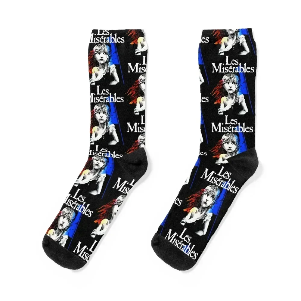 

Les Miserables ( black ) Socks bright garter japanese fashion hockey football Socks Men Women's