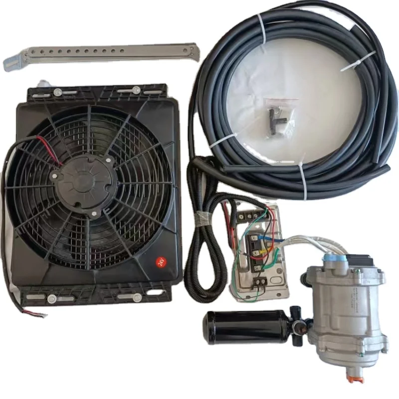 

12 В 24 В Простая установка с дистанционным управлением Новая энергия Скрытый охладитель для парковки грузовика Автомобильный электрический кондиционер