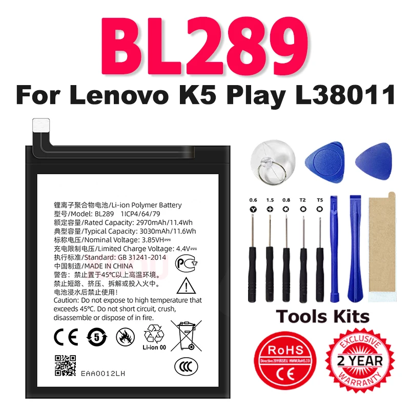 New BL289 Battery For Lenovo K5 Play L38011 Mobile Phone Replacement Batteries Bateria