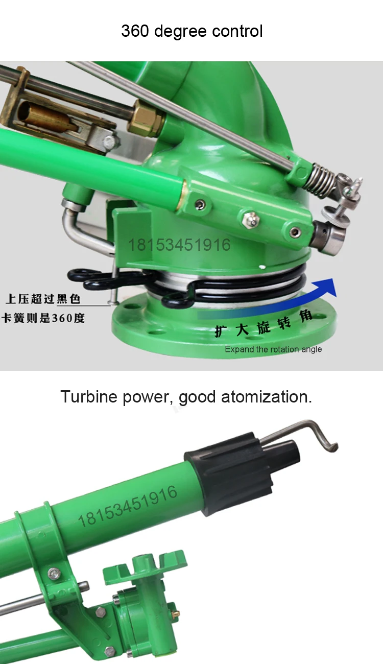 2025Irrigatore a pistola grande per irrigazione fatland a 360 gradi per sistema di irrigazione agricolo