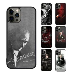 Mustafa Kemal Ataturk Signature Phone Case cover For iPhone SE2020 15 16 14 13 12 11 Pro Max Coque For Apple 8 PLUS 7 fundas