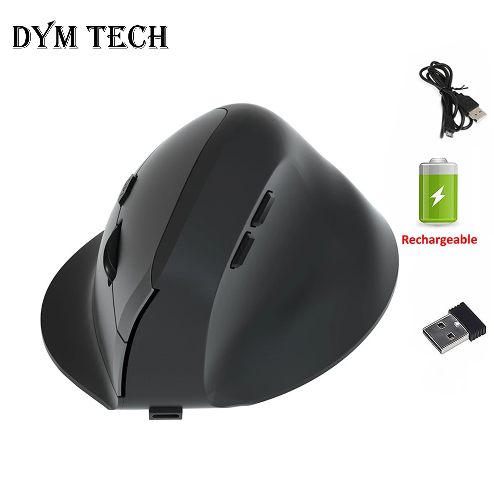 

Wireless Mouse Ergonomic Vertical Mouse for Large Hands Rechargeable Big Quiet Silent Comfortable Cordless for PC Laptop Macbook