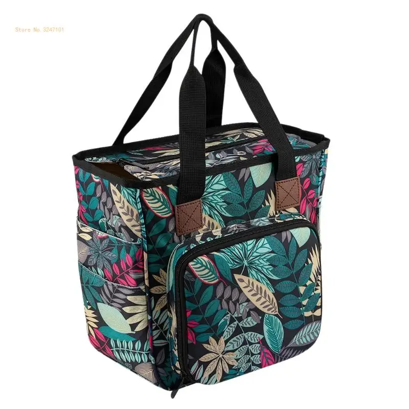 Portable Knitting Bag DIY Yarn Storage Crochet Hook Needles Knitting Tote Basket for Yarn Balls Sewing Supply Dropship