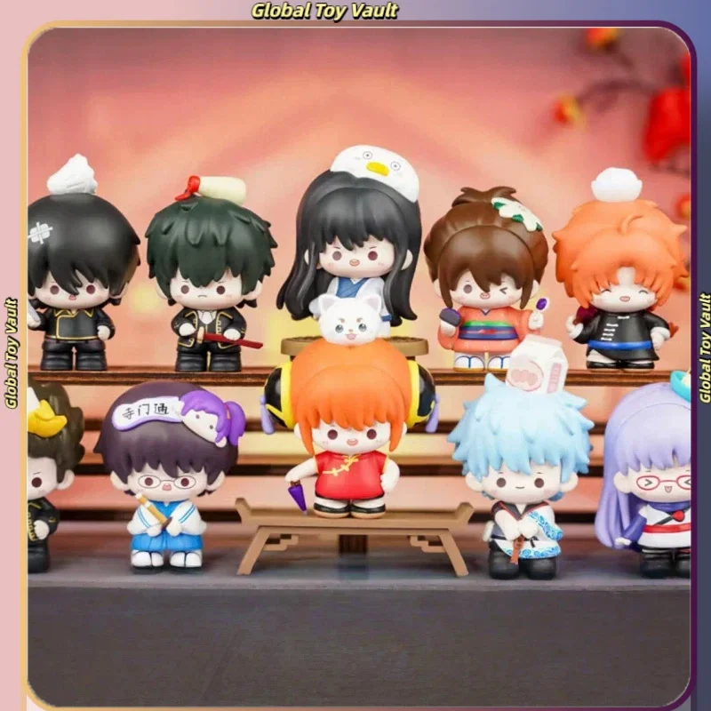 Mailovvie Gintama Yorozuya Series Blind Box Cute Chibi Figure Collectible Doll Desktop Ornament Toy Anime Fans Birthday Gift