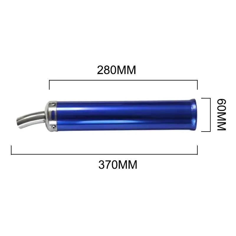 Street Racing Scooter Muffler Motorcycle Exhaust Motocross 60X280mm Muffler Modified Muffler 2 Stroke 50Cc-240Cc Exhaust Pipe