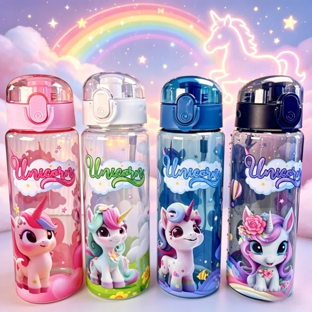 

780ML Cute Cartoon Motorcycle Sports Water Bottle Comes with sealed, bouncy lid and carrying strap. Ideal for outdoor activities