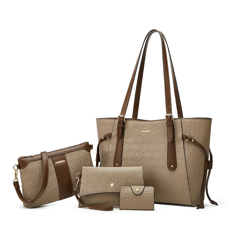 2024 New Fashion Shoulder Bag Set, Spacious Tote Mother-Daughter Bags with Crossbody Option in Four Pieces