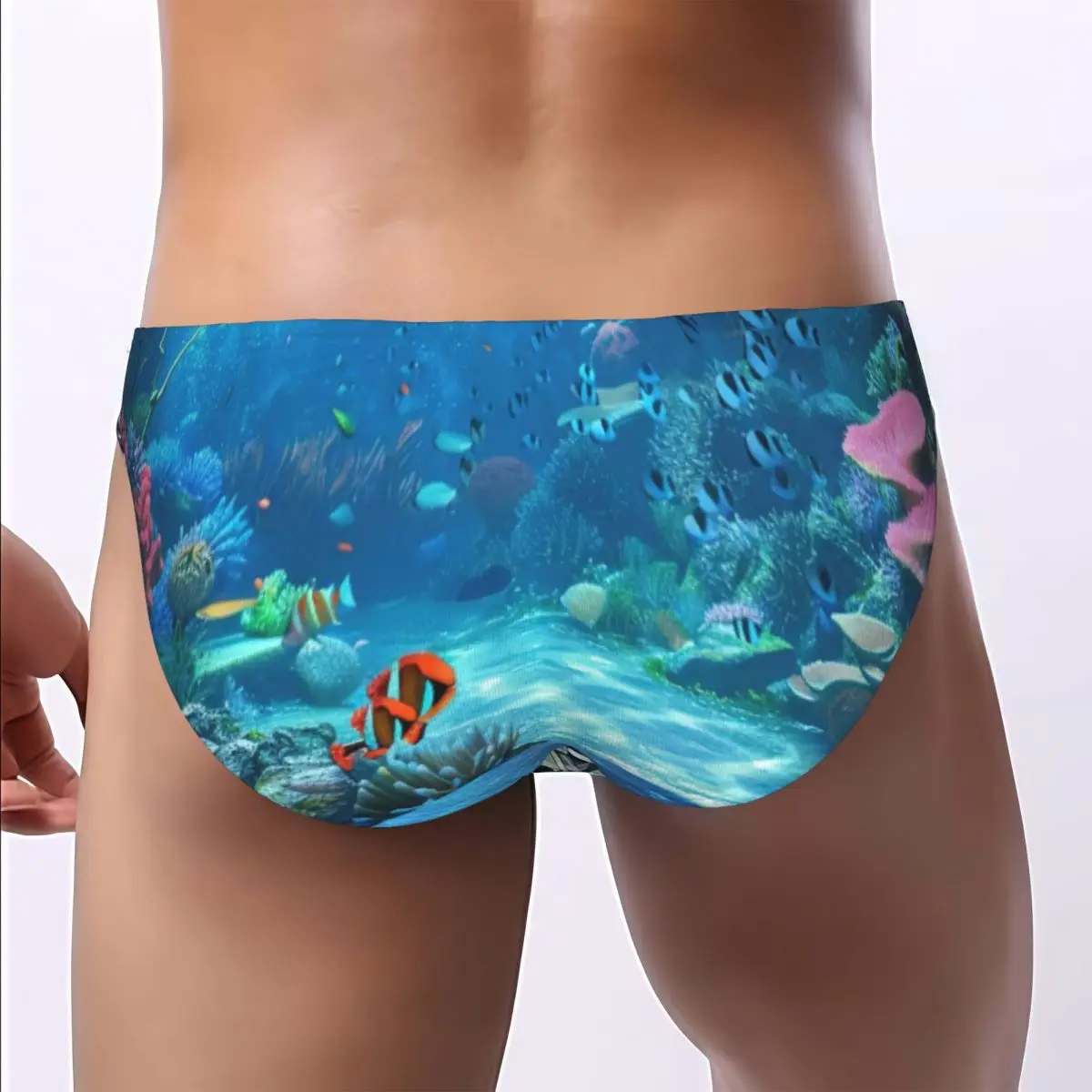 Underwater Coral Men's Underwear Soft Breathable Briefs Sexy Male Panties High Quality Ropa Interior