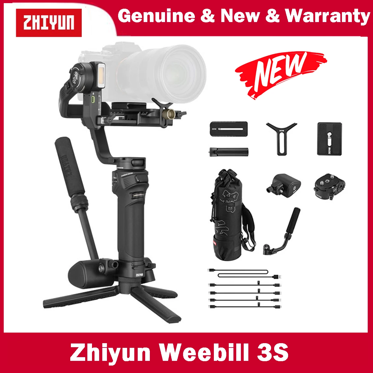 Zhiyun Weebill 3S estabilizador de cardán de cámara Weebill 3S, 3 ejes de mano para cámara DSLR sin Espejo, Sony, Canon, Panasonic, Nikon, LUMIX