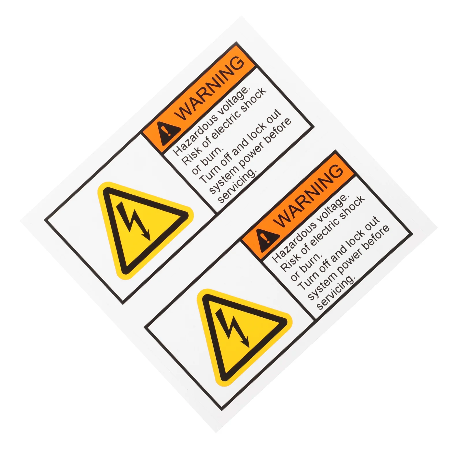 2 pcs Voltage Warning Stickers High Voltage Safety Signs For Electrical Panels Electric Shocks Warning Labels Caution Decals For