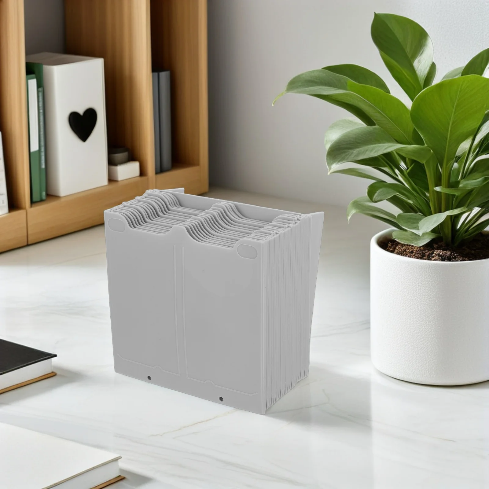 4Pcs Standing Attendance Cards Holder Multi-Slots Timeclock Card Display Stand for Warehouse Materials Factory Supplies