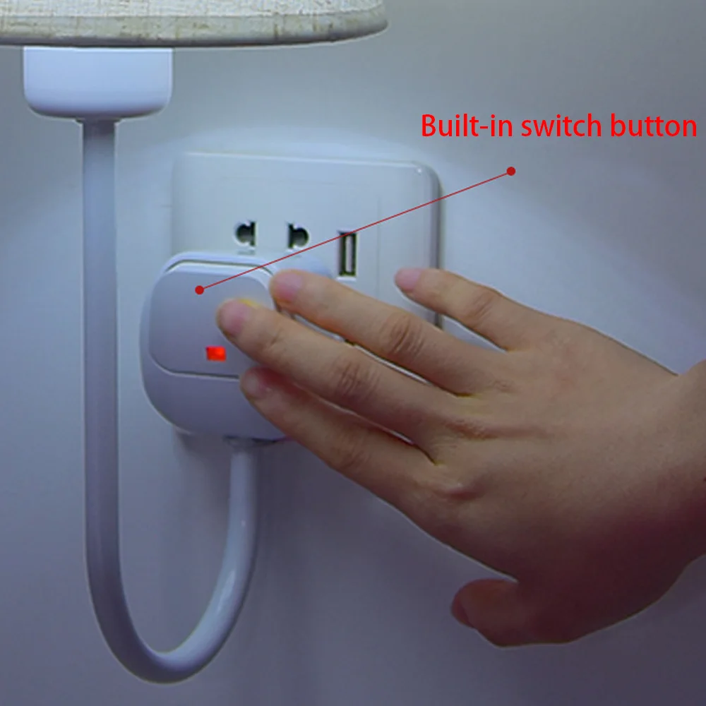 Remote control led night light sleep up breastfeeding eye soft light plug-in bedroom bedside light