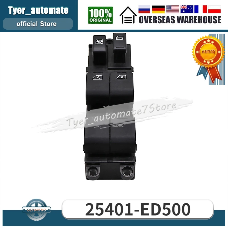 

Front Left Driver Side Electric Power Window Master Switch 25401-ED500 25401ED500 For Nissan Versa