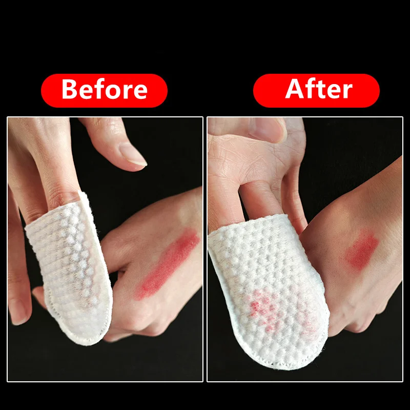 120 個 U 字型メイク落としコットンパッド使い捨てハンドインサートフェイスタオルシールクリーニングツールウェットコットンパッドトラベルメイクアップ