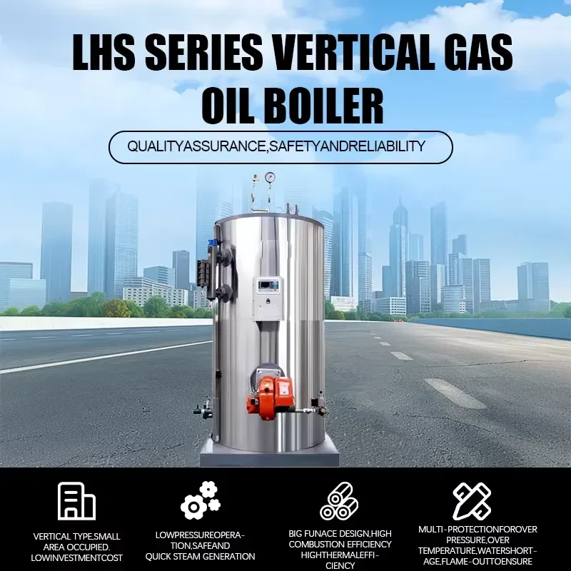 Small Vertical Durable Boiler Fired by LPG Diesel or Waste Oil for Floor Heating Radiator Hot Water System