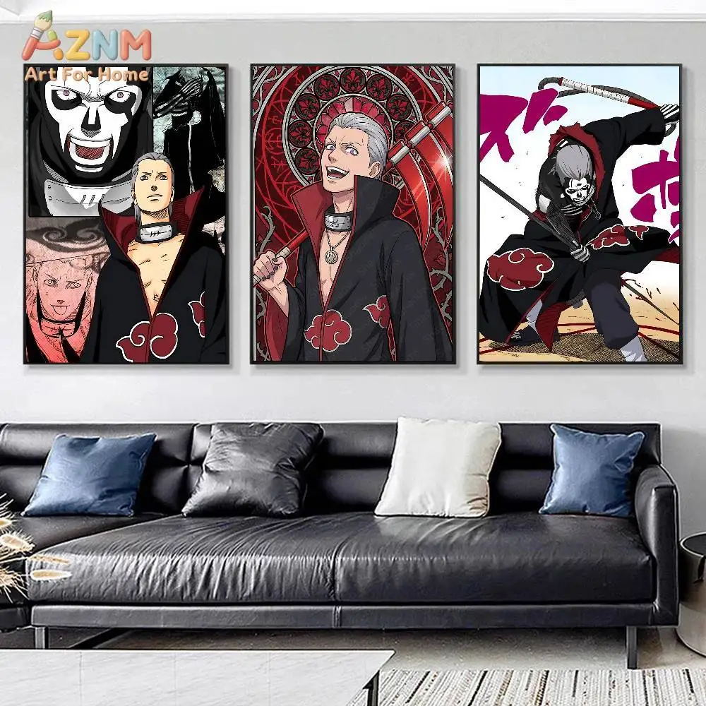 AZNM Naruto Hidan Akatsuki Jashin Ritual Anime Canvas Painting No Frame Wall Art Decor Poster