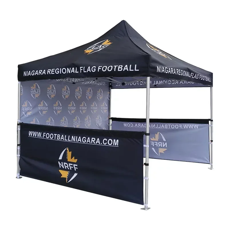 High Quality Aluminum Folding Canopy Tent 10x10 10x20 Heavy Duty All Black Waterproof Gazebo Tent