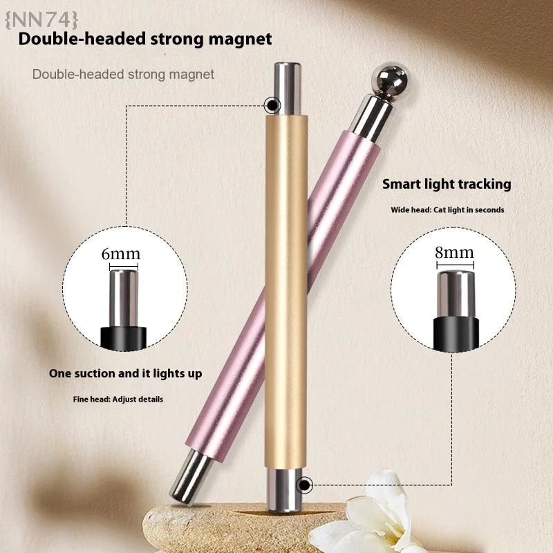 더블 엔드 캣츠 아이 매니큐어 자석 – 강철 볼이 있는 자석 스틱, 초강력 젤 폴리쉬 자석 펜 도구