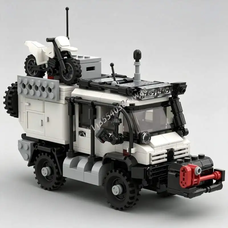 465PCS Expeditions Pathfinder Adventure Vehicle Motorcycle Building Blocks Model Custom Puzzle DIY Assembly Educational Toy Gift