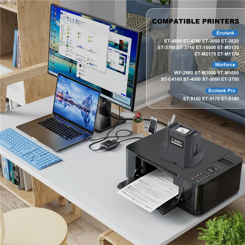 

Чувствительный подходит для Epson T04D1 L6178 L6168 L6160 L6170 Коробка для обслуживания картридж с чернилами для отработанных чернил (с чипом)