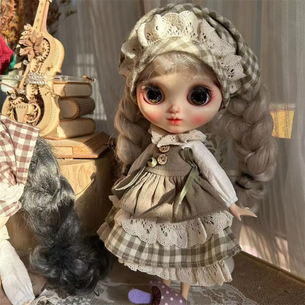 

Юбка в деревенском стиле, комплект одежды, милые мини-аксессуары «сделай сам», кружевная юбка на подтяжках, рубашка с беретом для ob22 ob24 azone Dolls