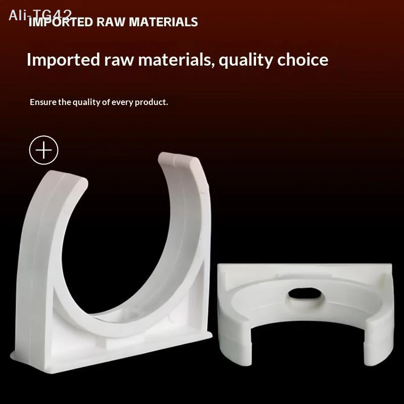 pogyrt 100 Pieces/Pack PVC Conduit Clamps For 16/20/25/32mm Pipes U-shaped Water Pipe Clamps