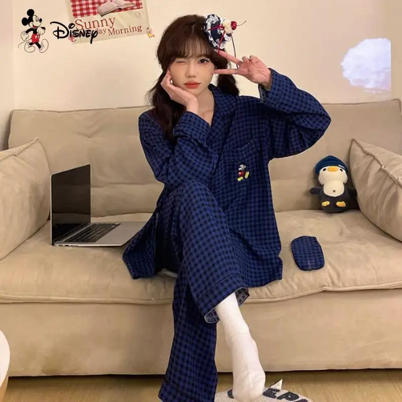 المرأة ربيع الخريف طويلة الأكمام منامة مجموعة الحلو الكرتون طباعة الفتاة السراويل ملابس المنزل موضة جديدة قطعتين أنيمي القمم