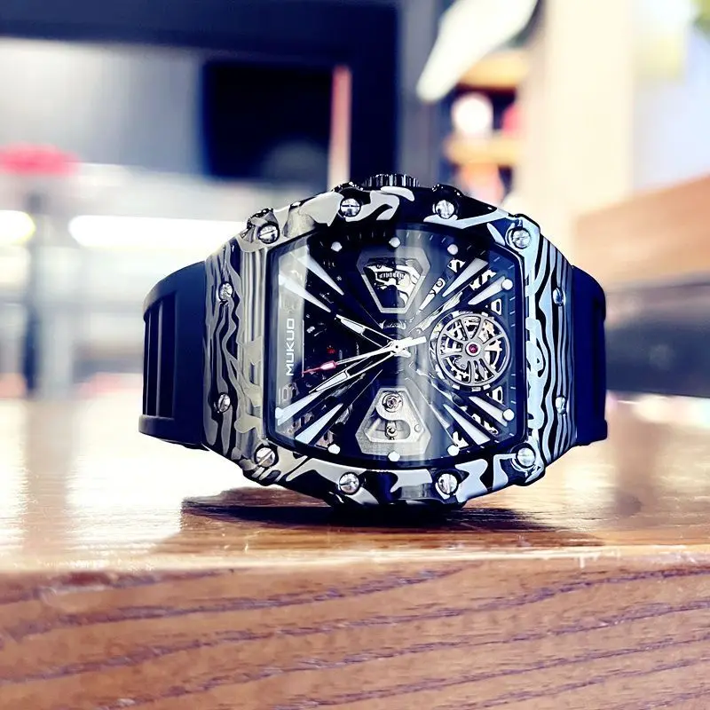 2025 new hollow automatic mechanical watch men's personalized waterproof luminous watch