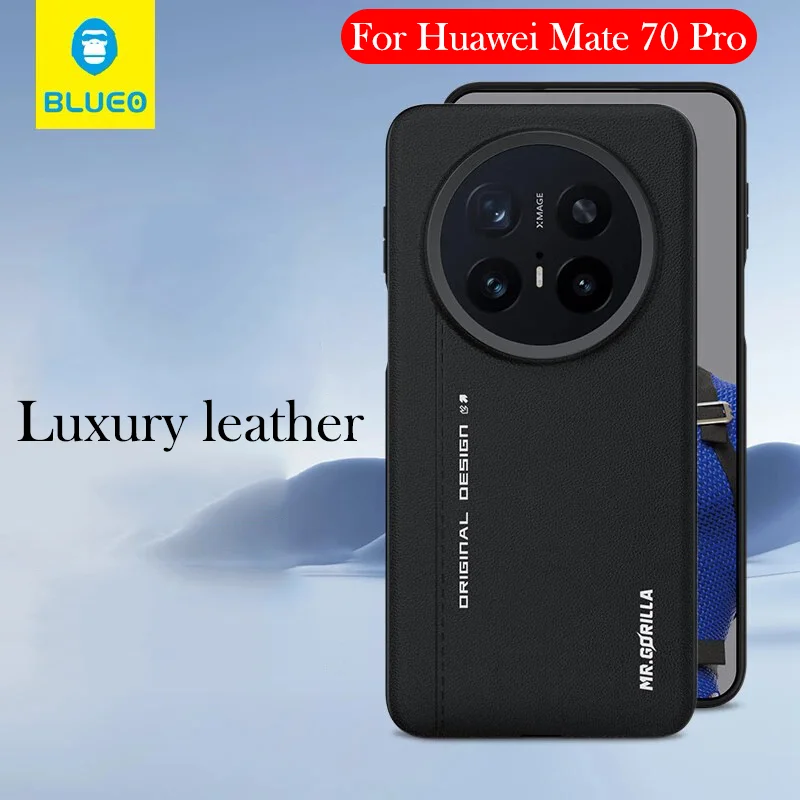 

Оригинальный чехол Blueo для Huawei Mate 70 Pro Plus, роскошный кожаный чехол на заднюю панель для HUAWEI MATE 70 PRO