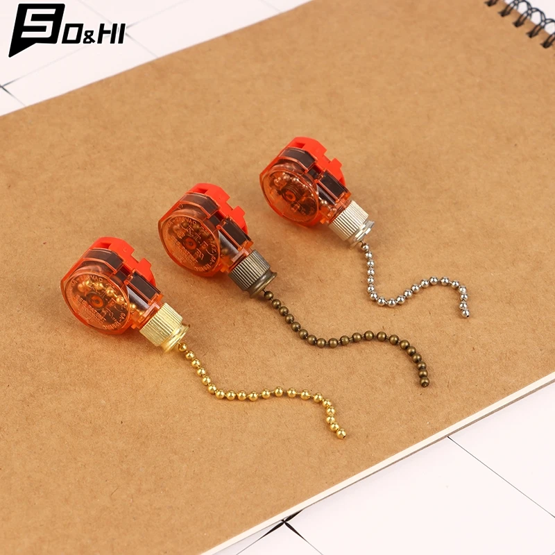 3 Speed Pull Chain Control Brass 4 Wire Ceiling Fan Chain Switch Replacement Speed Control Switch For Fan Wall Lamps Switch