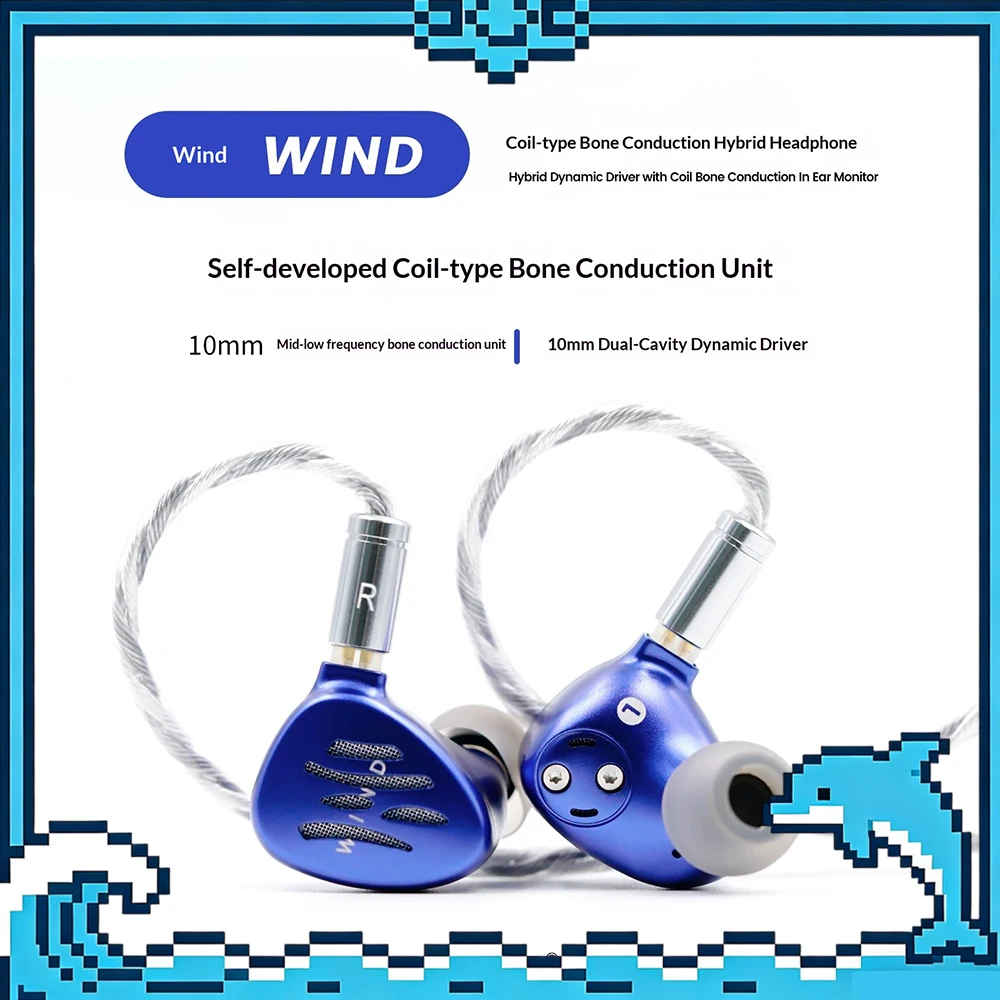 BQEYZ Wind Wired Headset Middle And Low Frequency Bone Conduction Unit Esports Headset LCP Composite Diaphragm Moving Coil Gifts