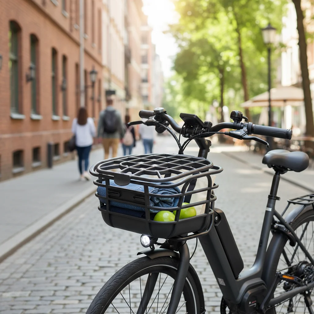 

Универсальная корзина для электровелосипеда с большой вместимостью, противоскользящим основанием, водонепроницаемым дизайном и простой установкой для велопрогулок.