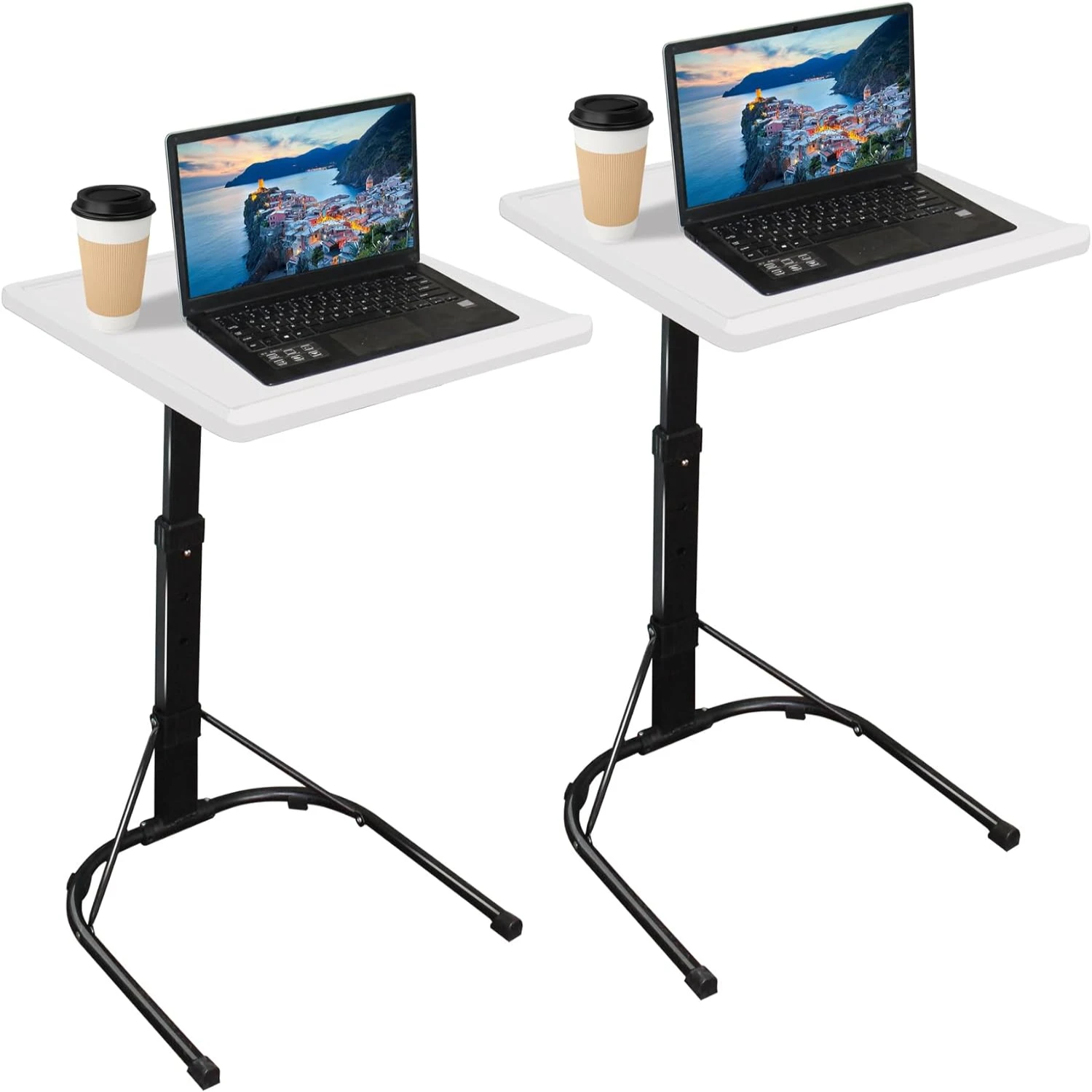 

Folding TV Tray , Adjustable TV Dinner , Portable Tables Folding for Eating and Laptops, Adjustable Height 2Pack Kawaii desk