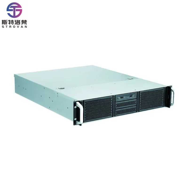 2U550 Server Chassis Rack Mount Industrial Computer case up to 8*3.5