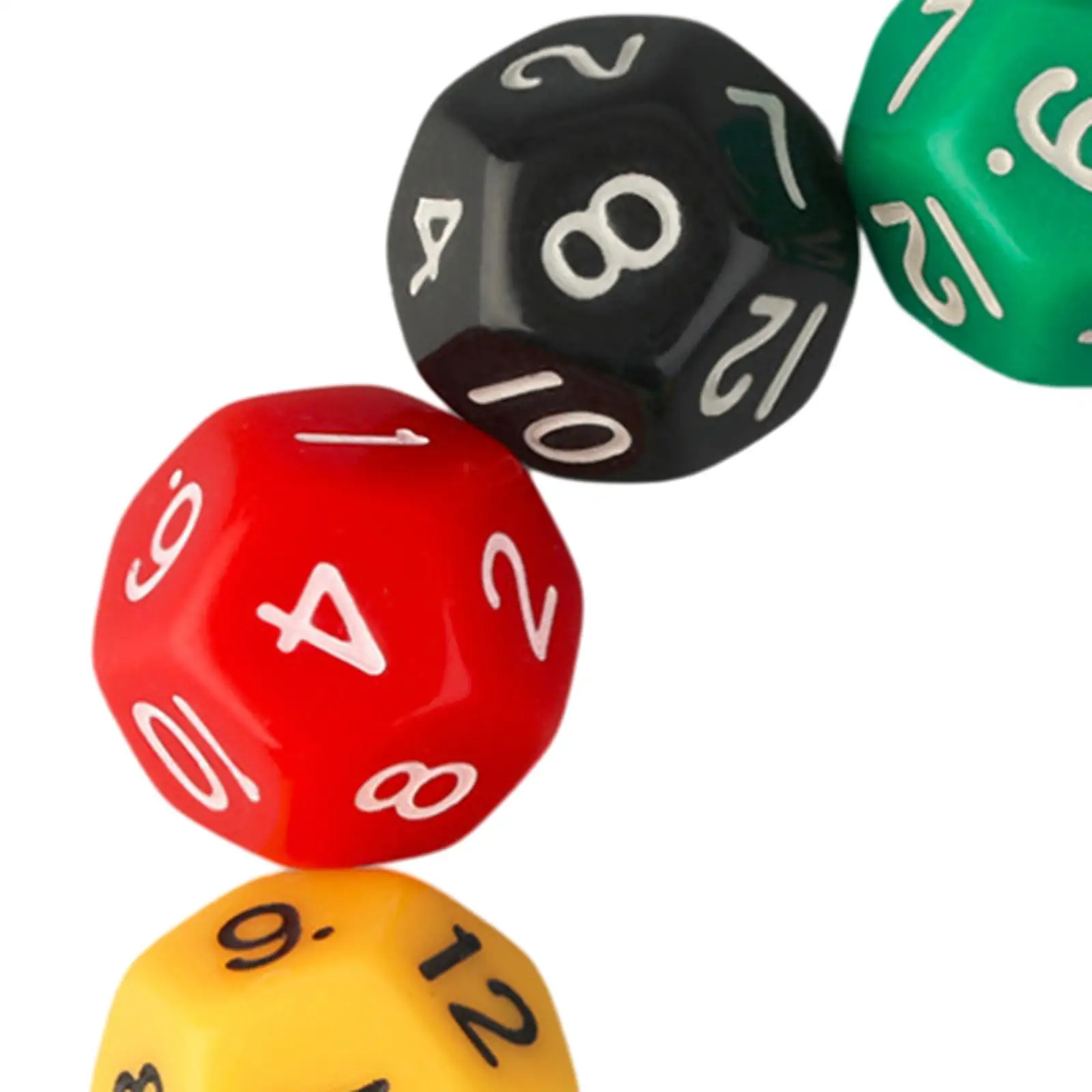 10 Pieces 12 Sided Dice 20mm Game Dices, Party Supplies Multipurpose Acrylic Dice Table Games for Party Game Board Game