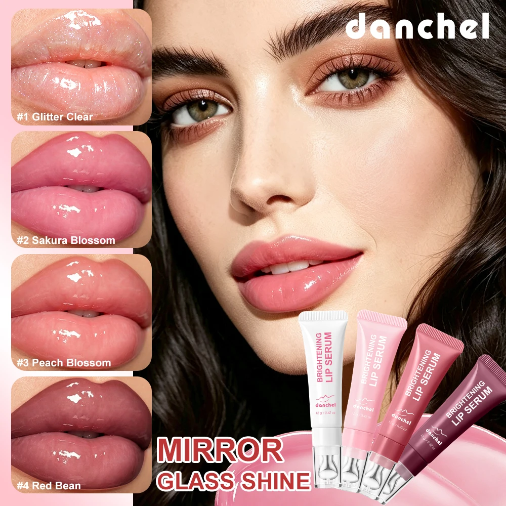 Brightening Lip Serum High-gloss Shine Mirror-like Finish Deep Hydrating Lip Tint Smooth Non-Sticky Uniform Coloring Lip Serum