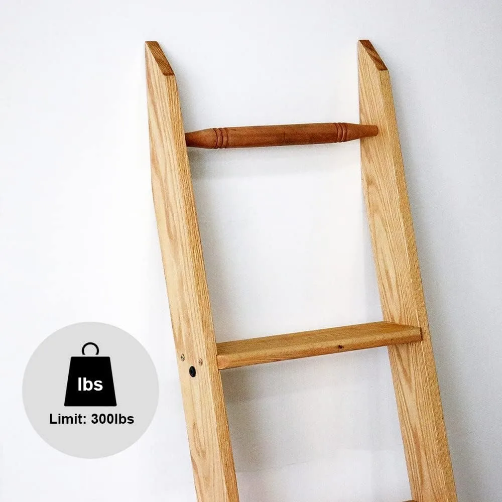 木製10フィート未組み立て図書館用はしごキット（8～10フィートの高さ用）、レッドオーク仕上げ、背の高い本棚に最適