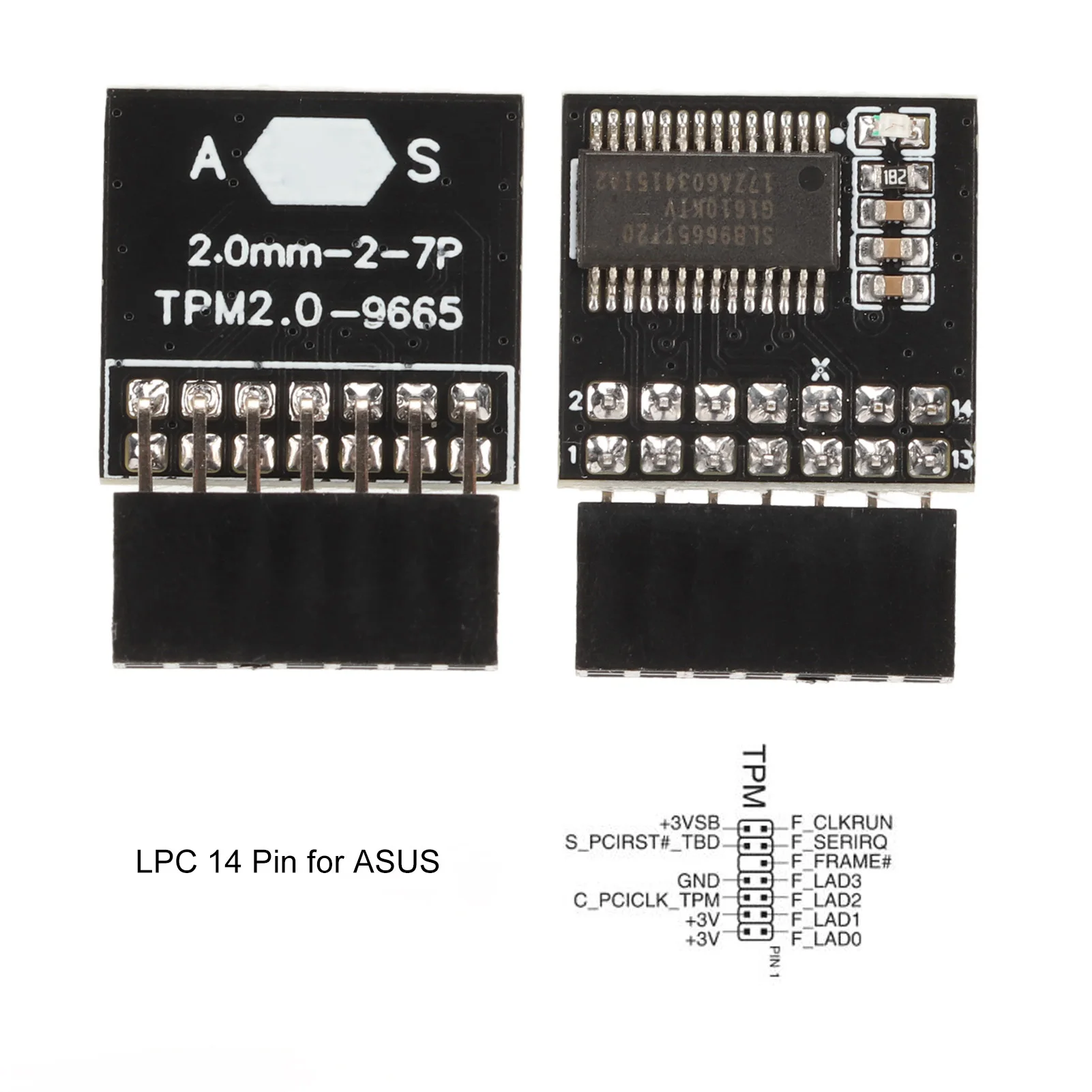 ZK30 TPM 2.0 Module TPM Chip 14 Pin 2x7P Security Module for ASUS for Win11 Platform Protection Module