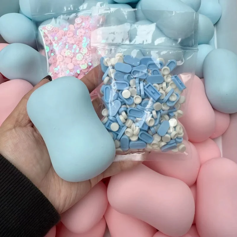 Handmade Simulated Soap Crispy Stress Ball Fidget Squeeze Ball Round Block Filled ASMR Adult Anxiety Relief Toys
