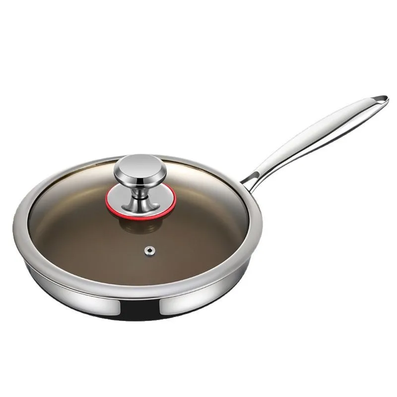 

Frying Pan Titanium Alloy With Heat Resistant Handle Large Non Stick Pan Cooking Skillet For Electric Induction Stove Oven