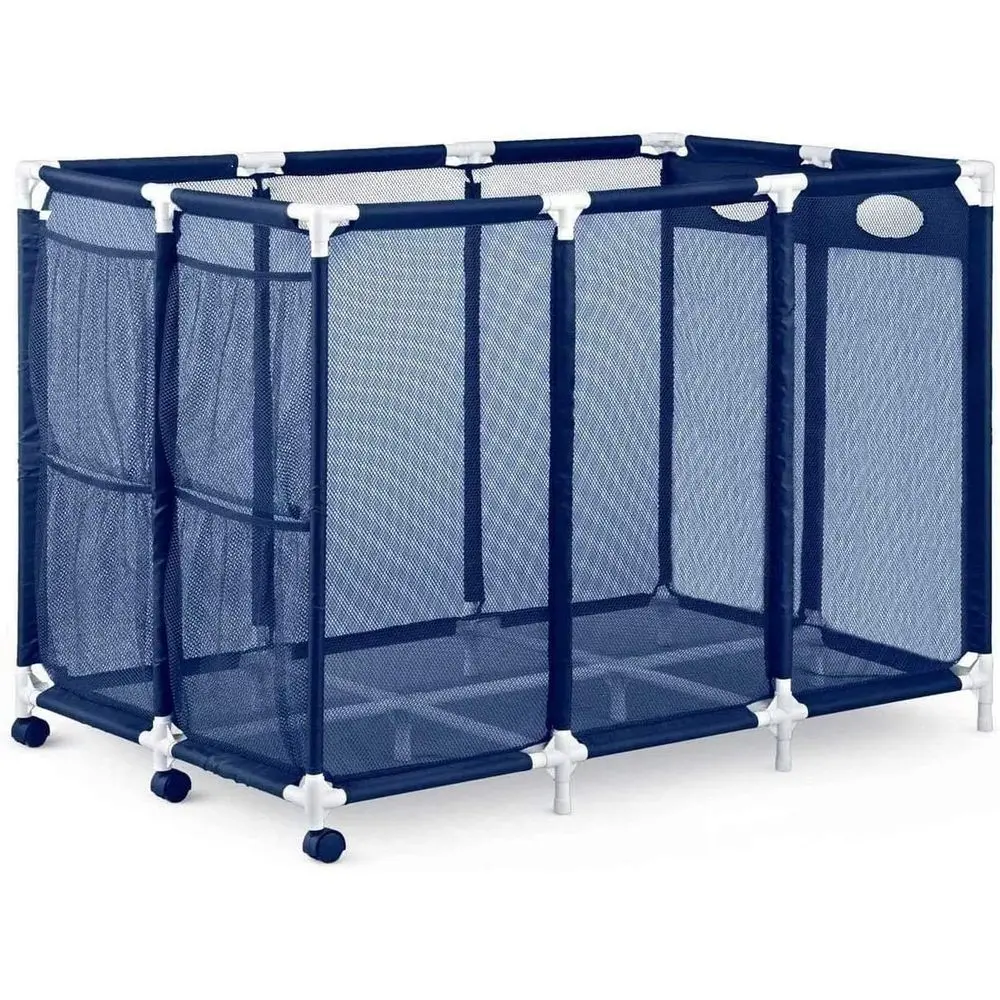 Blue Pool Storage Bin - XX-Large | Nylon Mesh Basket Organizer for Goggles, Beach Balls, Floats, Swim Toys & Accessories | Air D
