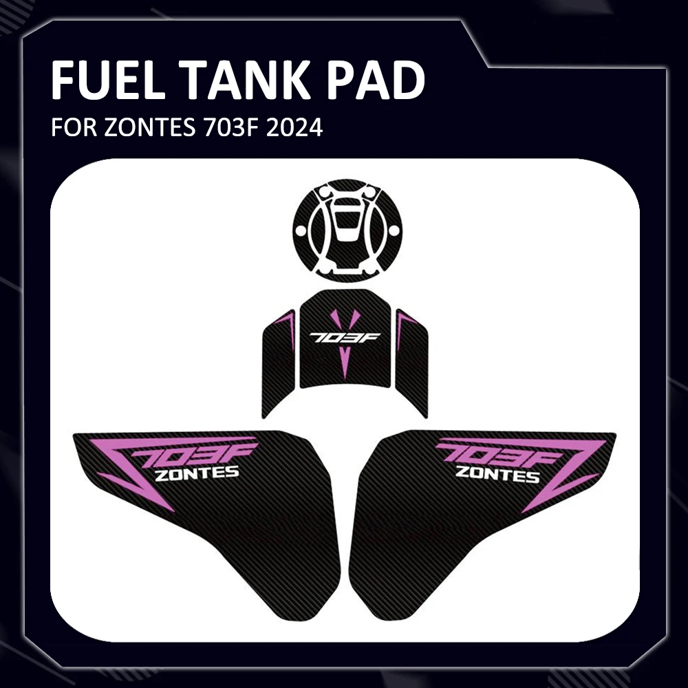 

New Motorcycle Anti Slip Fuel Oil Tank Pad Side Knee Grip Decal Protector Sticker Pads For Zontes 703F 703 F 2024