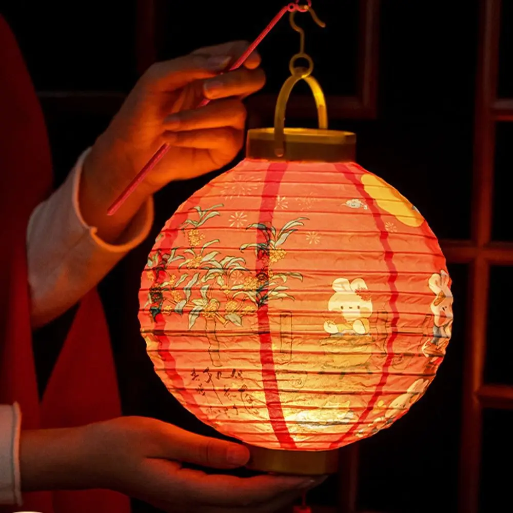 

Chinese Style Chinese Style Lantern Traditional Festival Cute Rabbit Festival Antique Lantern Hanging Portable