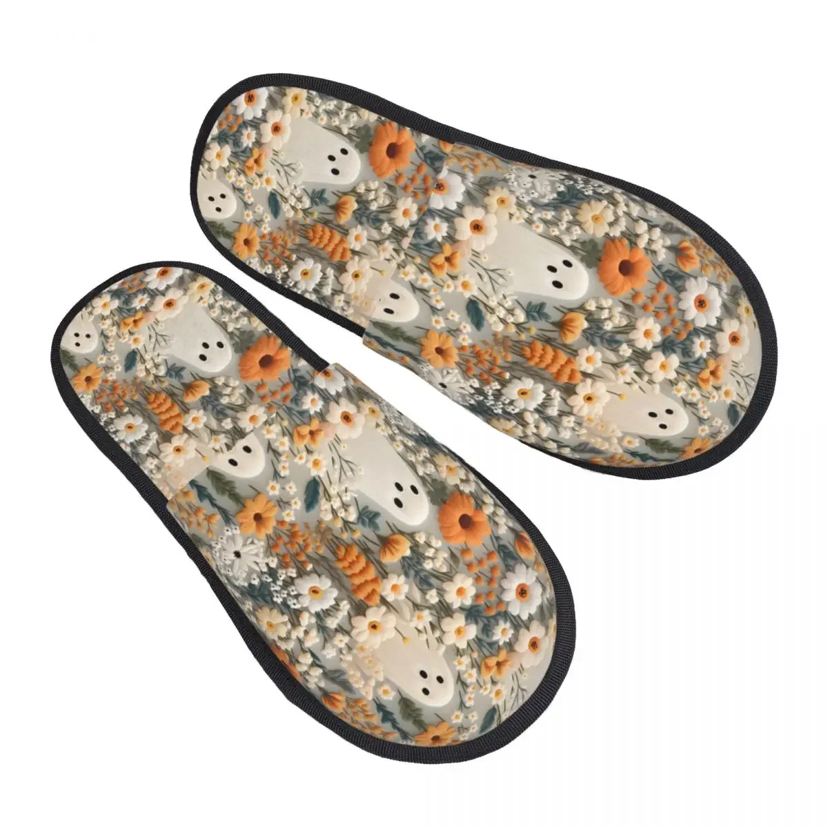 

Slippers for Bedroom Women Print House Slipper Furry Slippers With Non Slip Winter Slip-On Indoor Outdoor Plush House Slippers